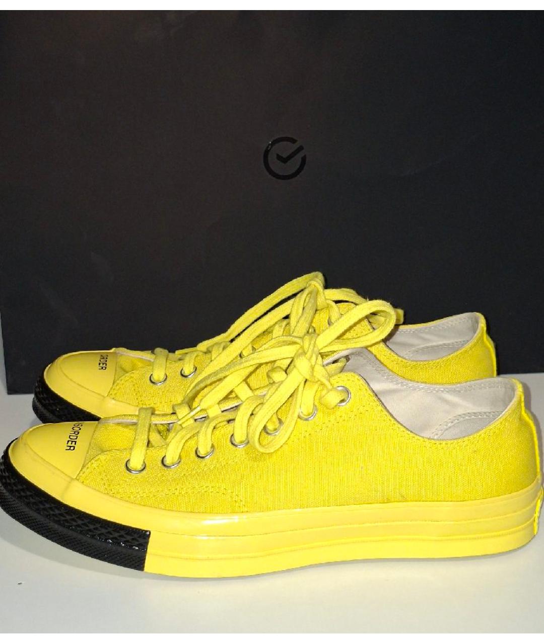 CONVERSE Желтые текстильные низкие кроссовки / кеды, фото 7