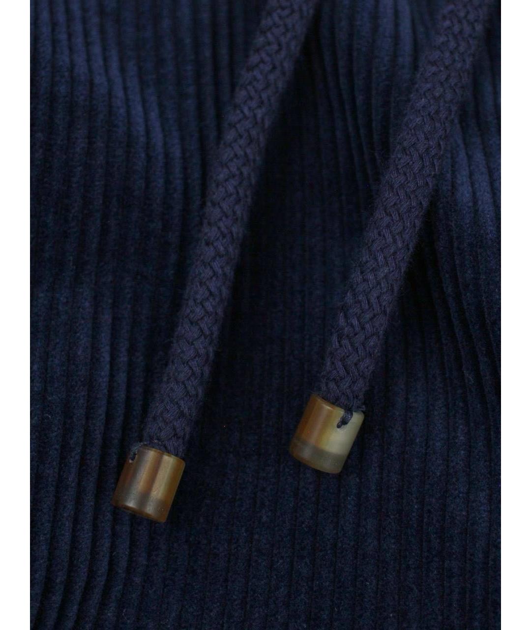 BRUNELLO CUCINELLI Темно-синие хлопковые повседневные брюки, фото 3