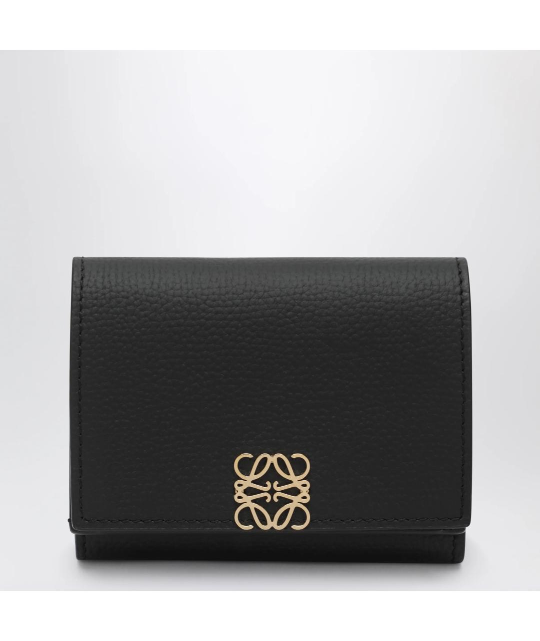 LOEWE Черный кожаный кошелек, фото 3