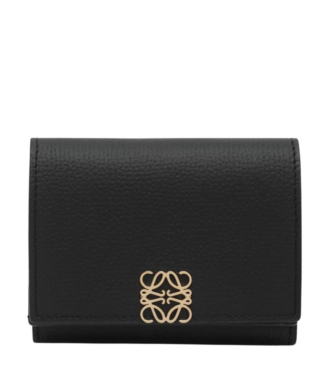 LOEWE Черный кожаный кошелек, фото 1