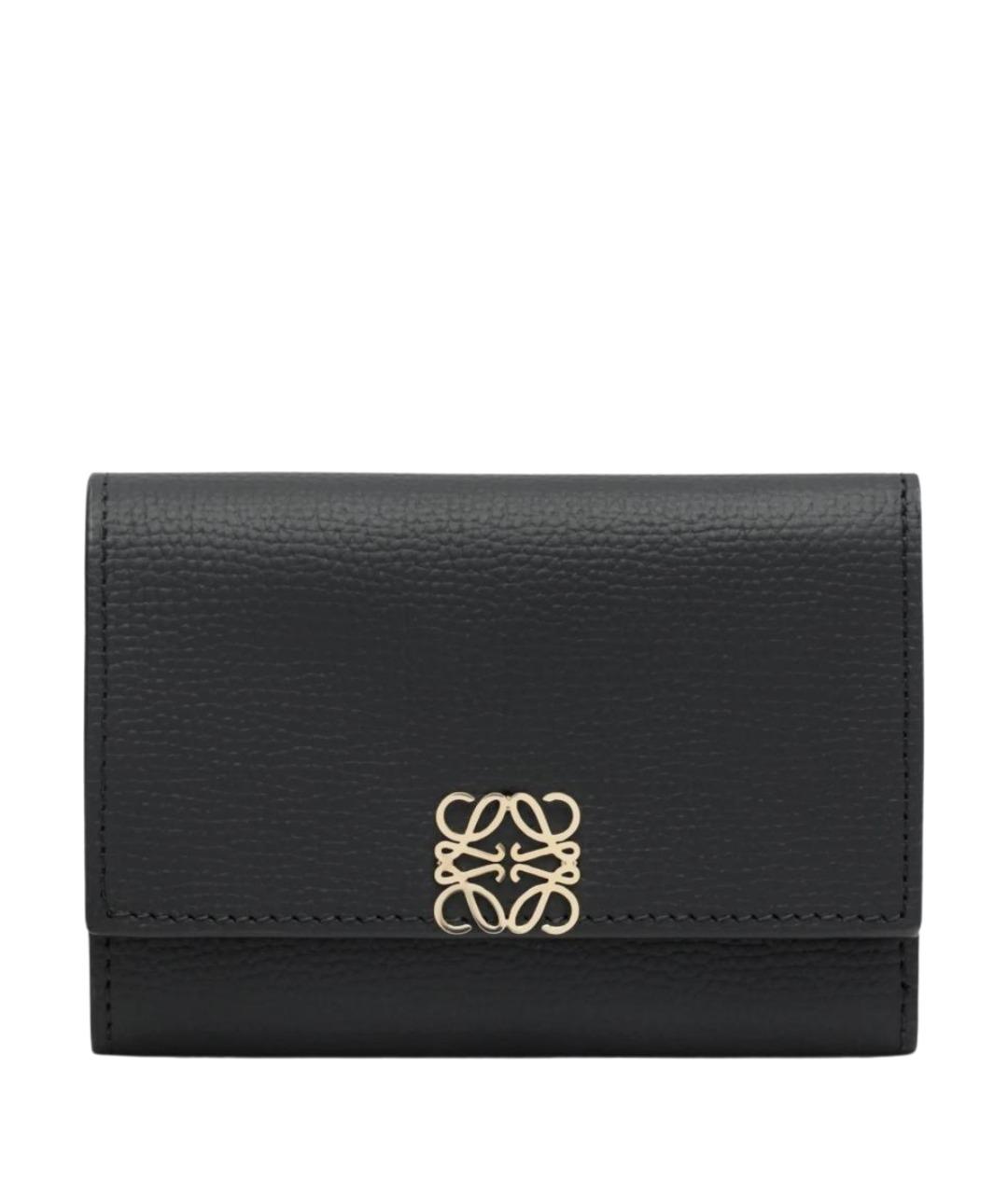 LOEWE Черный кожаный кошелек, фото 1