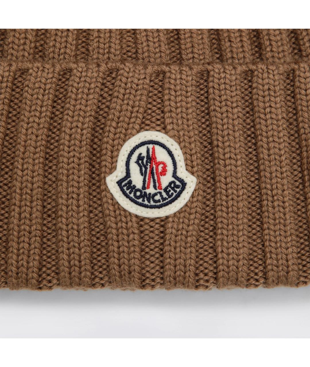 MONCLER Бежевая шерстяная шапка, фото 2