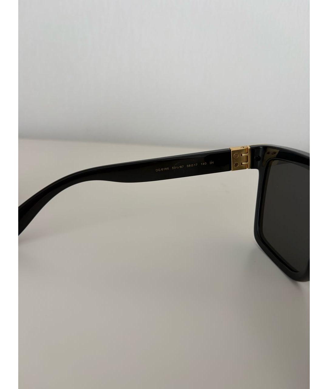 DOLCE&GABBANA Черные пластиковые солнцезащитные очки, фото 2