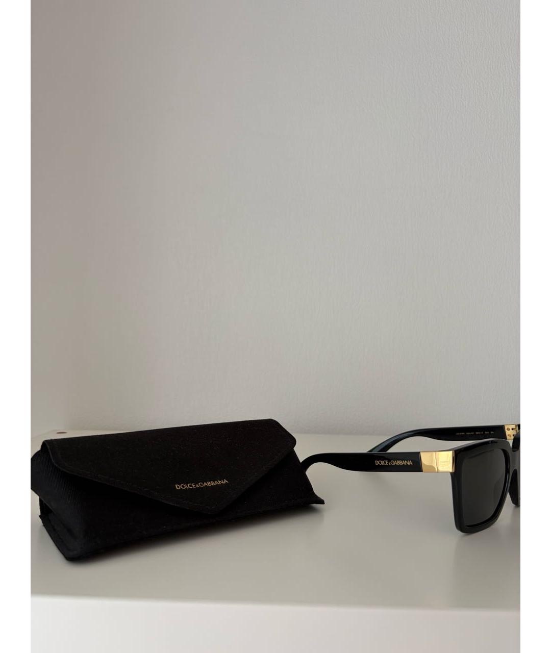 DOLCE&GABBANA Черные пластиковые солнцезащитные очки, фото 4