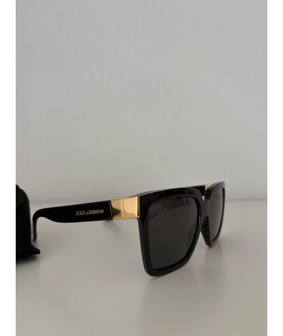 DOLCE&GABBANA Черные пластиковые солнцезащитные очки, фото 3