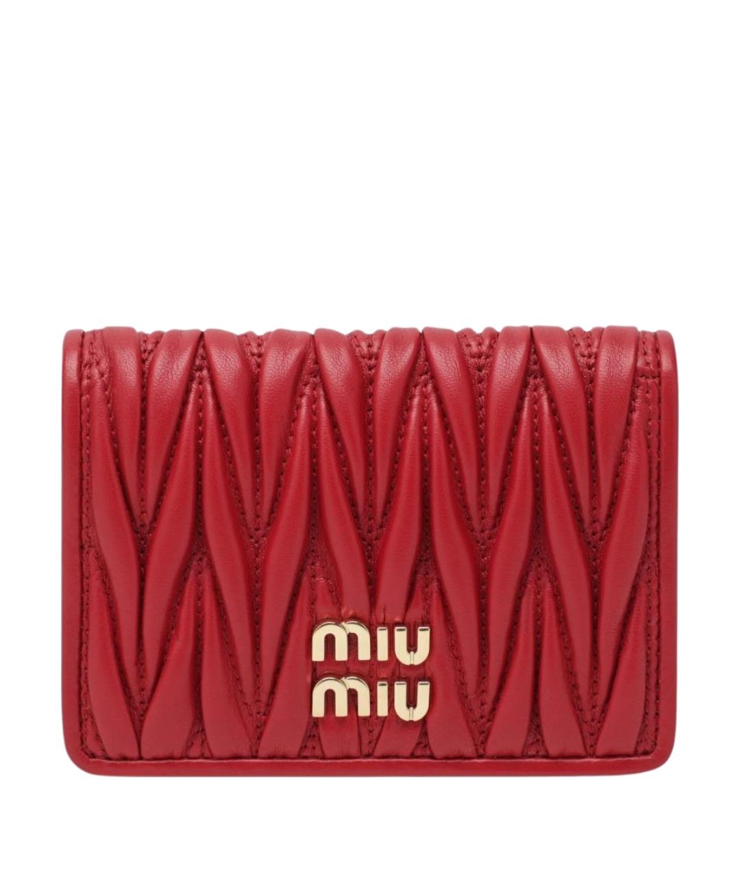 MIU MIU Красный кожаный кардхолдер, фото 1