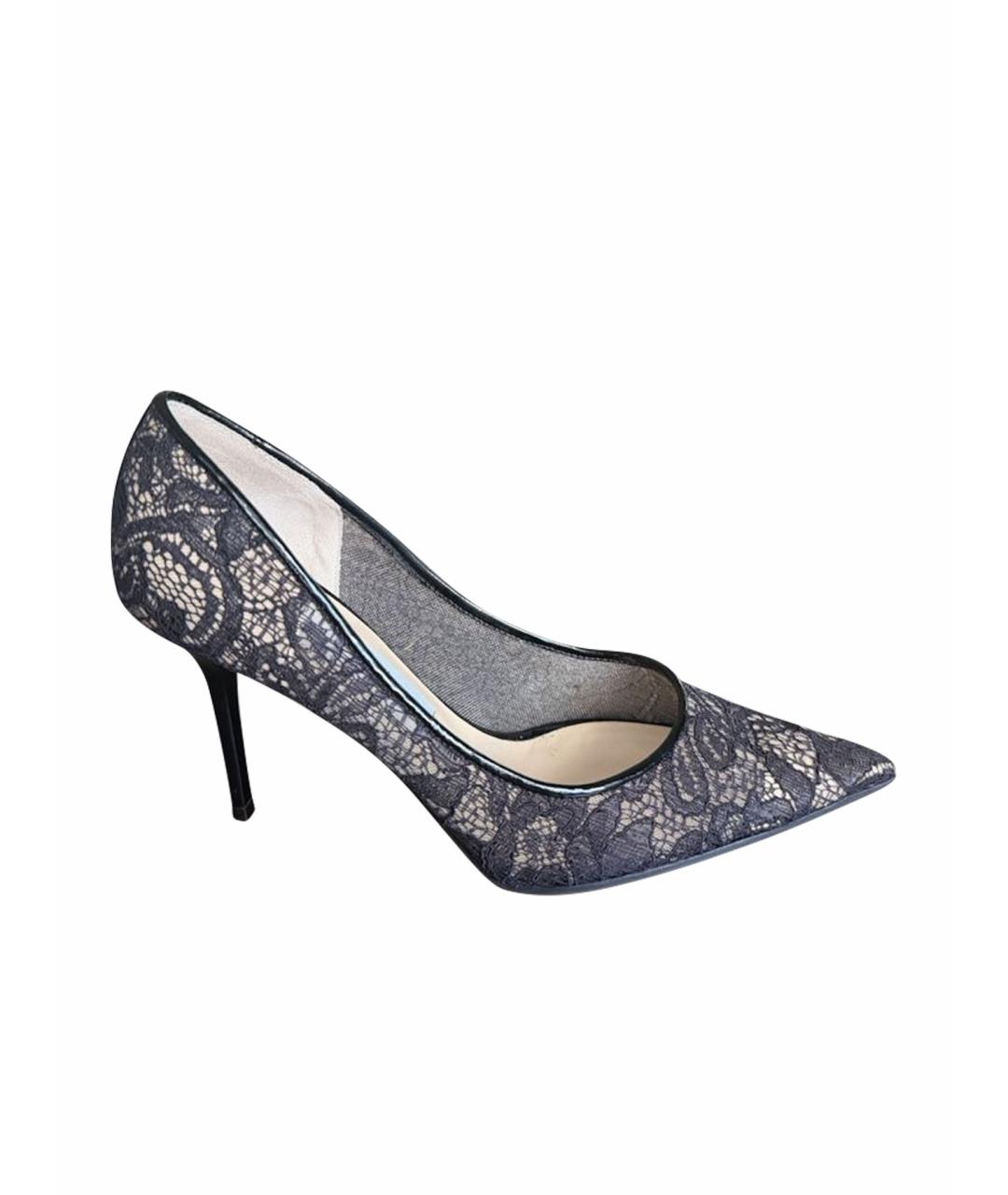JIMMY CHOO Черные текстильные туфли, фото 1