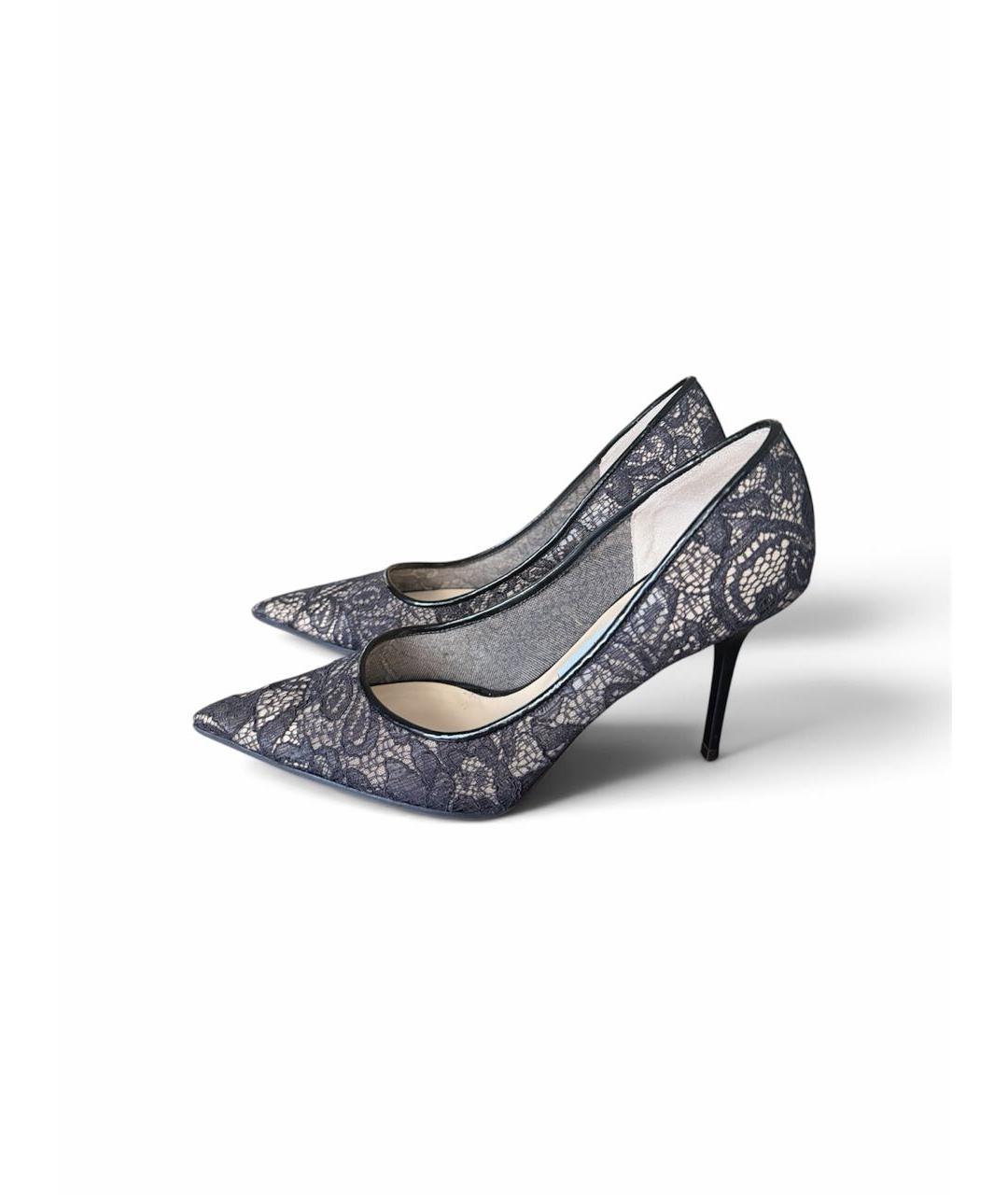 JIMMY CHOO Черные текстильные туфли, фото 4