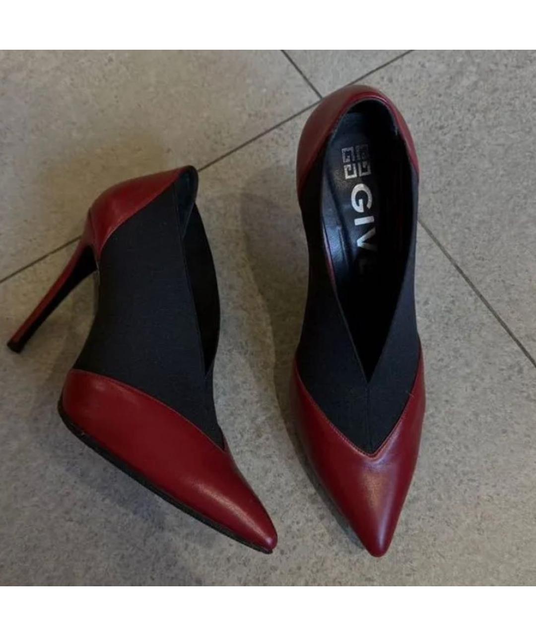 GIVENCHY Бордовые туфли, фото 5