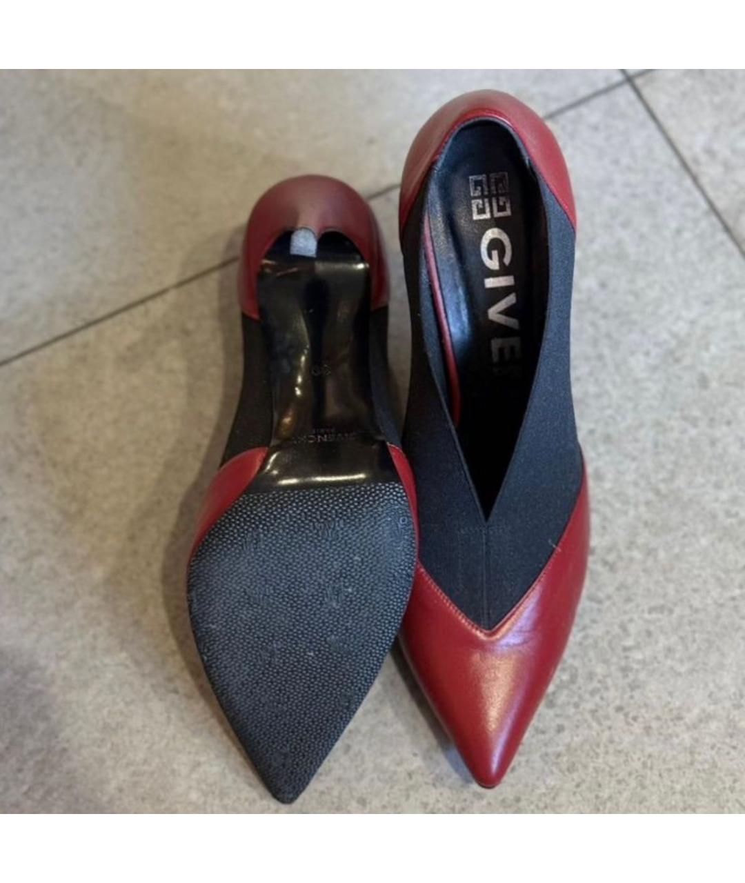 GIVENCHY Бордовые туфли, фото 3
