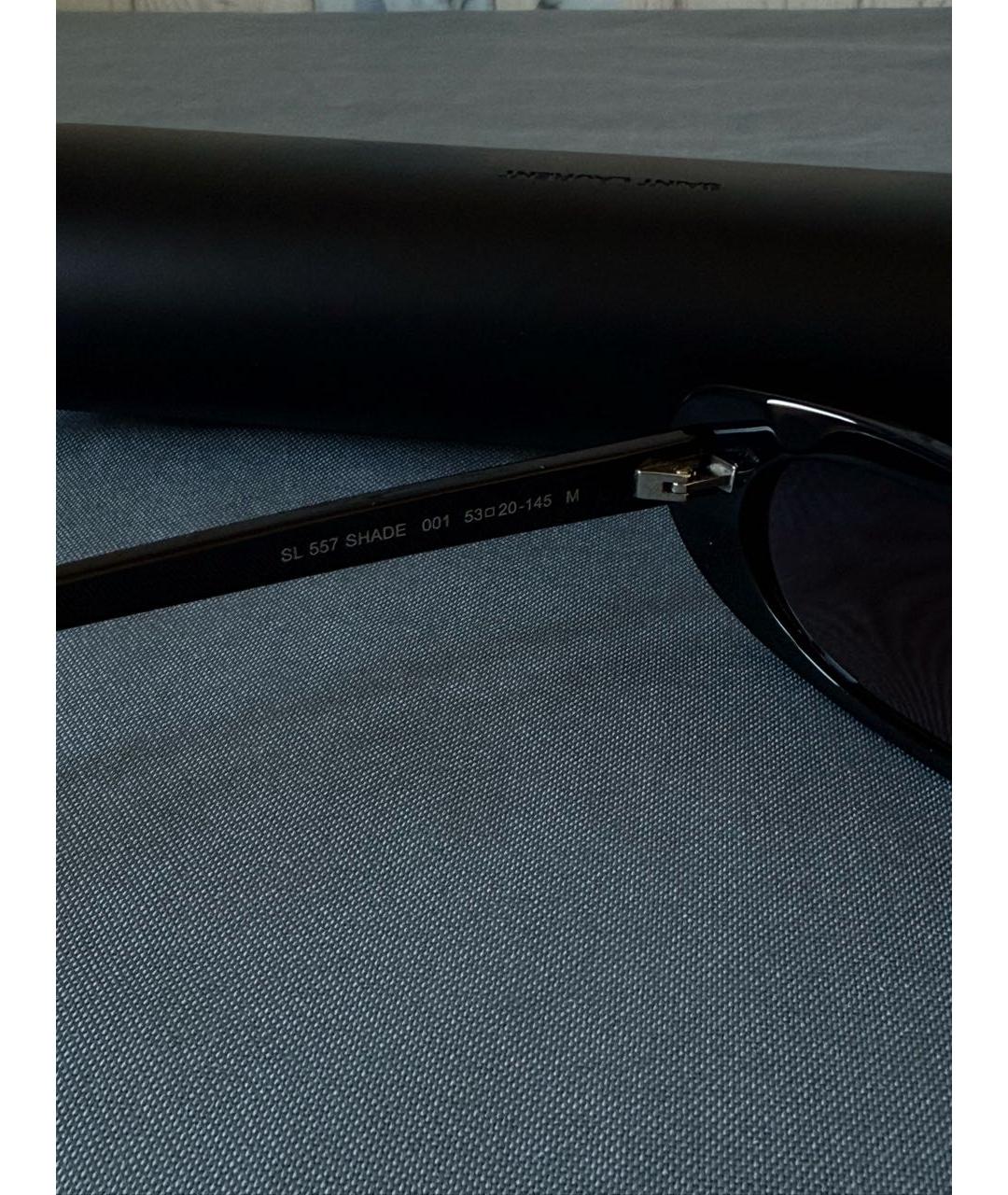 SAINT LAURENT Черные пластиковые солнцезащитные очки, фото 6