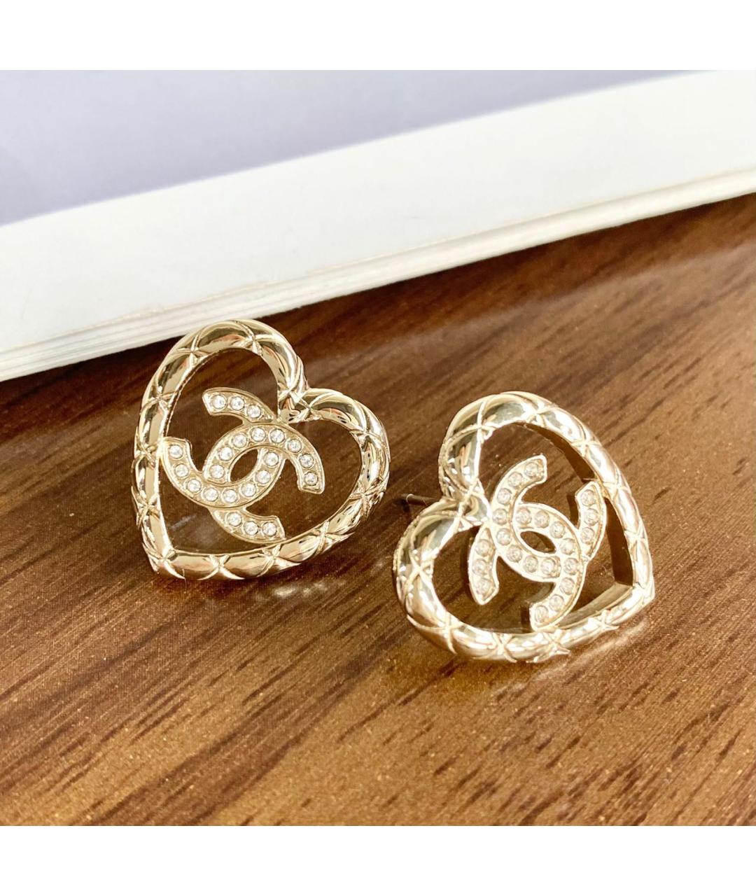 CHANEL Золотые серьги, фото 2