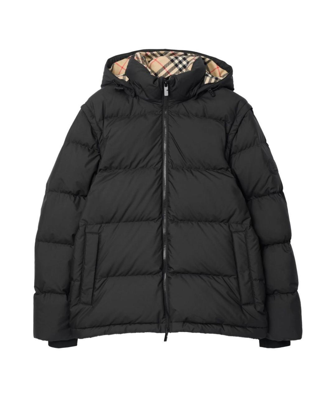 BURBERRY Черная полиэстеровая куртка, фото 1