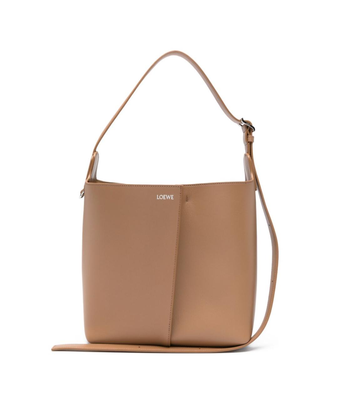 LOEWE Бежевая кожаная сумка тоут, фото 1