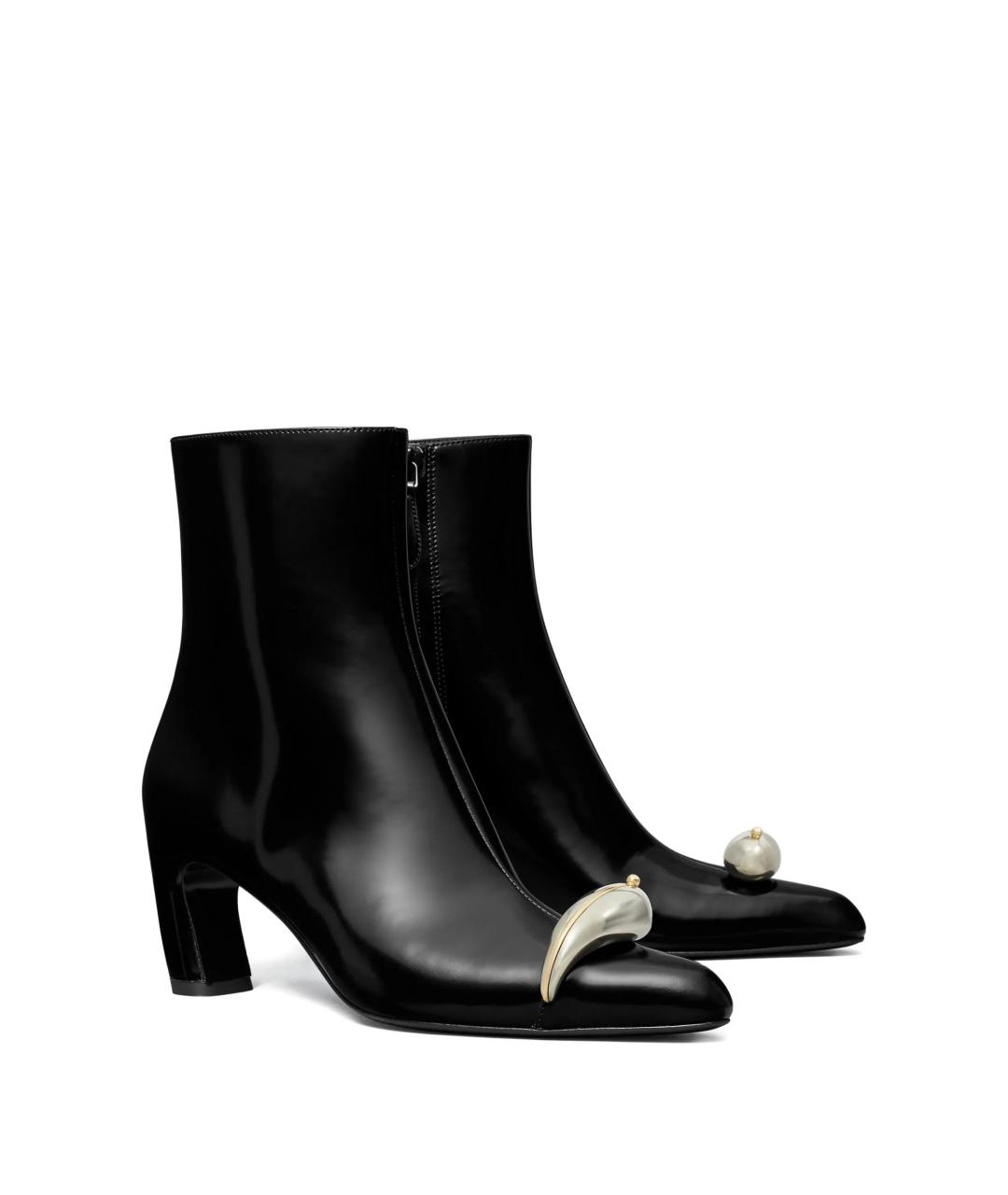 TORY BURCH Черные кожаные ботильоны, фото 3