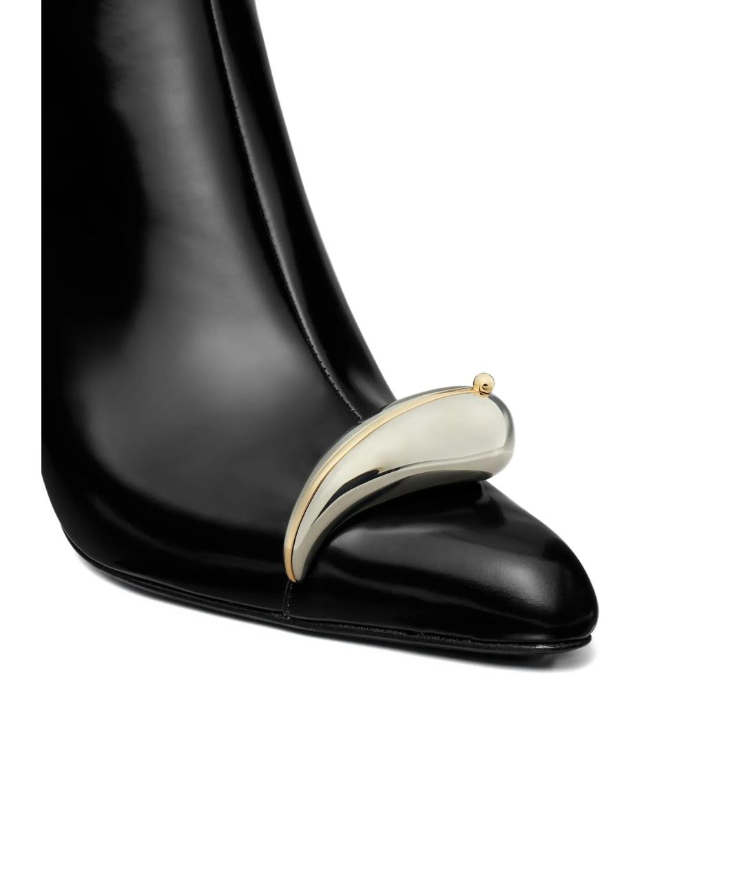 TORY BURCH Черные кожаные ботильоны, фото 2