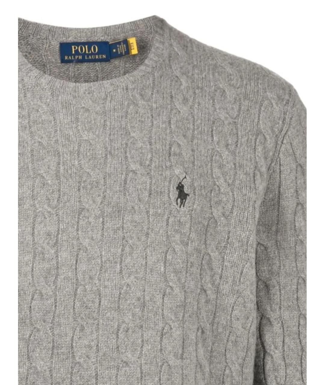 POLO RALPH LAUREN Серый шерстяной джемпер / свитер, фото 2