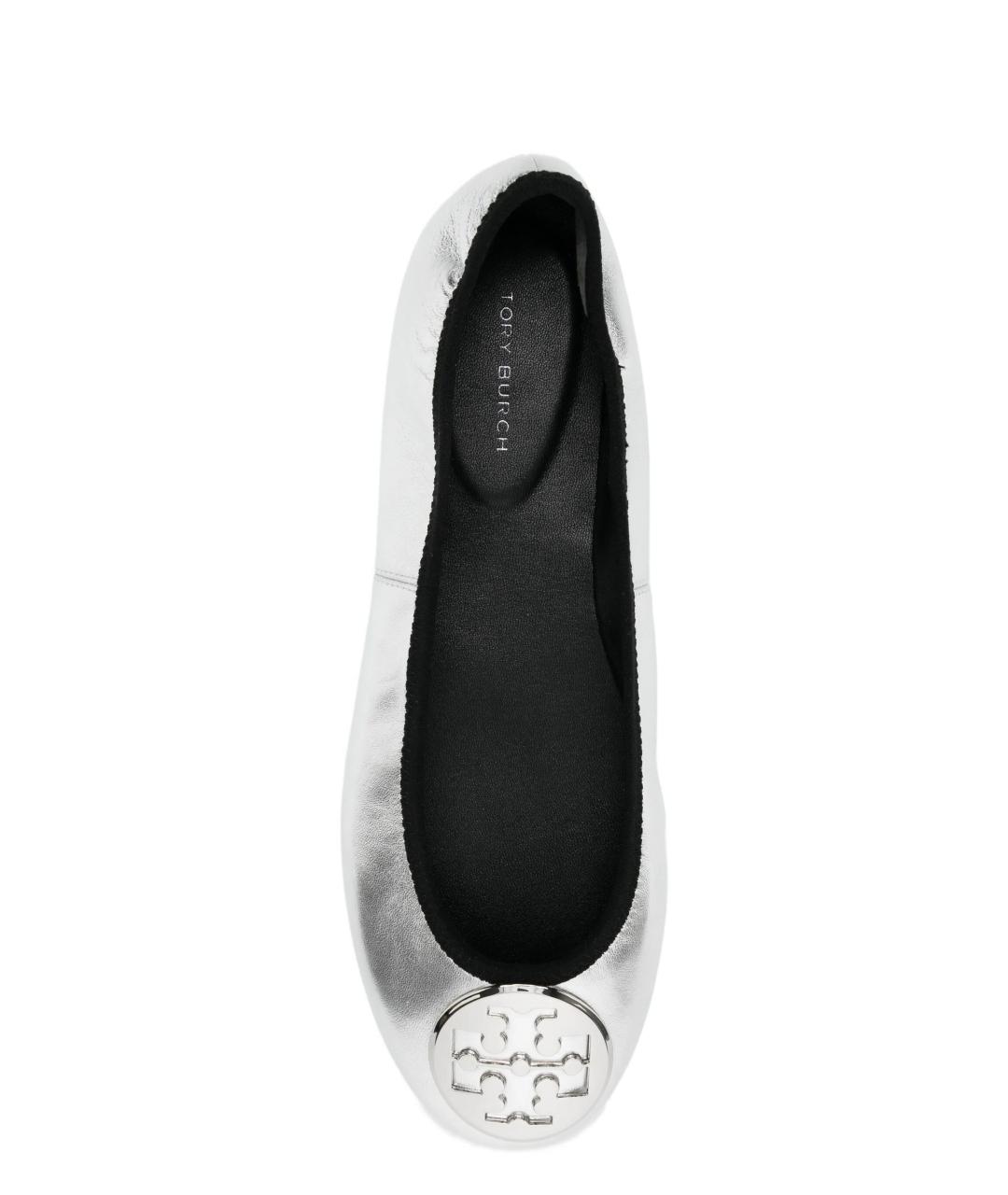 TORY BURCH Серебряные балетки, фото 4