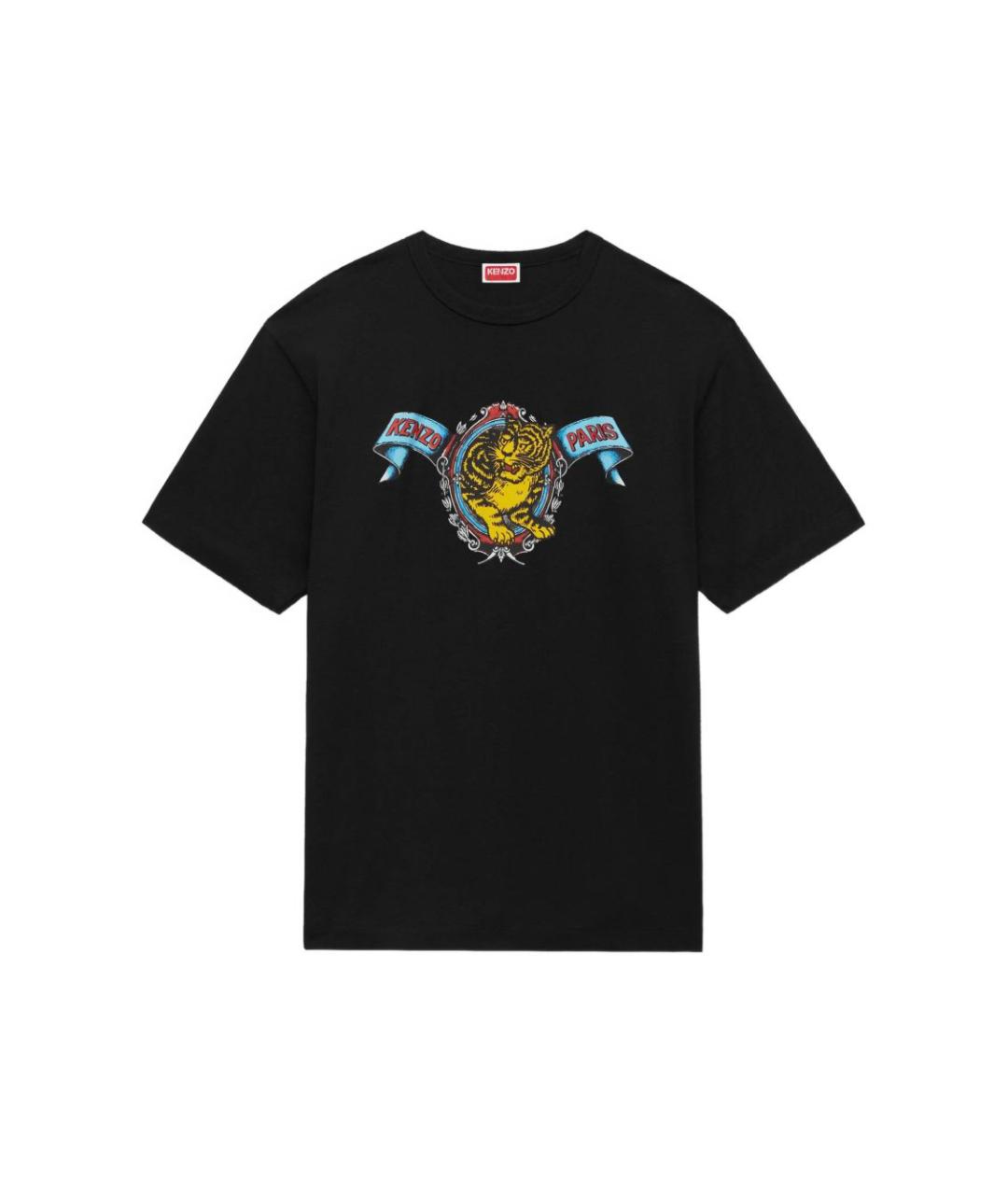 KENZO Черная хлопковая футболка, фото 1