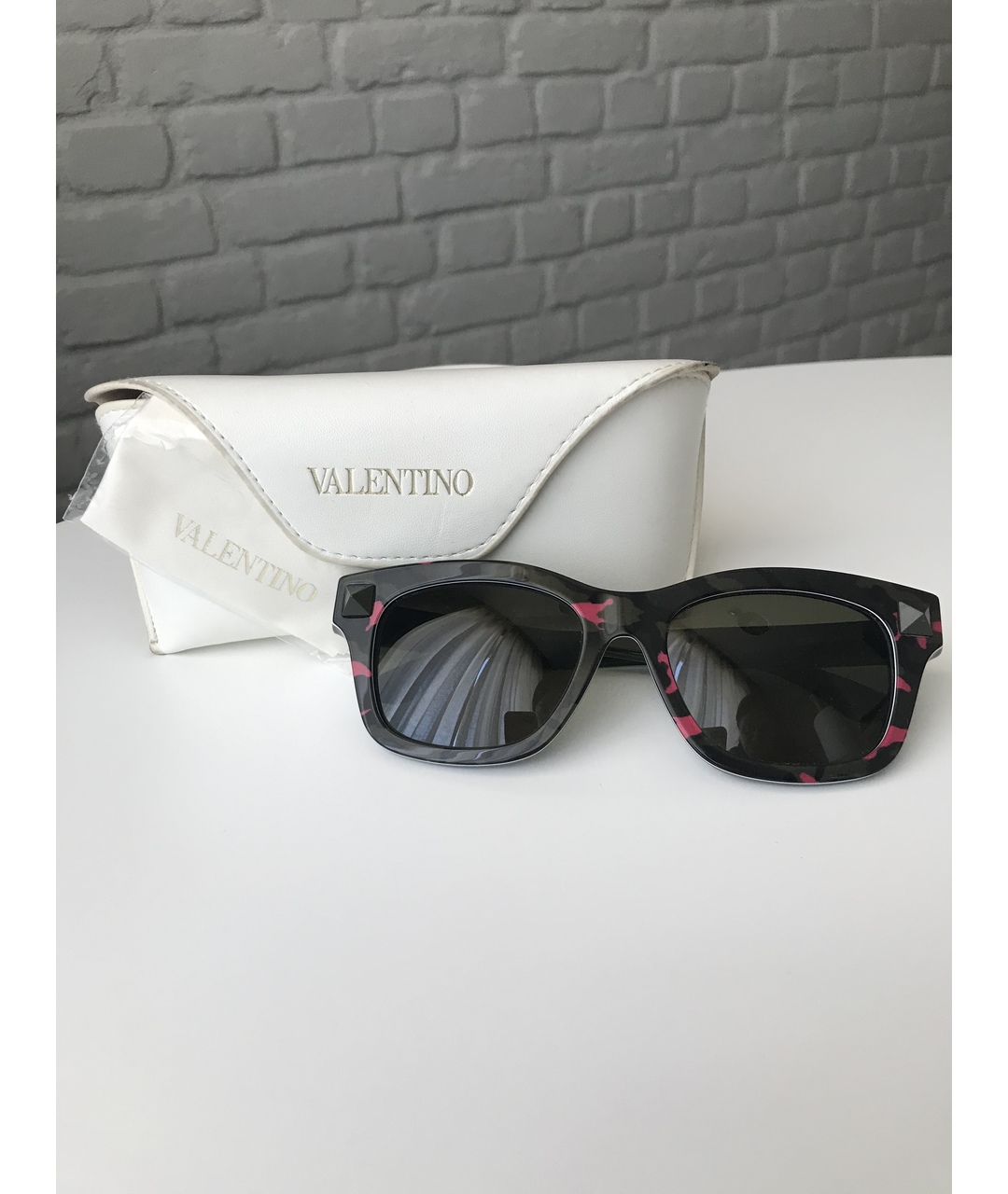 VALENTINO Мульти пластиковые солнцезащитные очки, фото 4