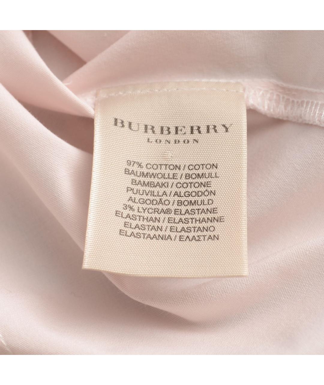 BURBERRY Розовая хлопковая рубашка, фото 7
