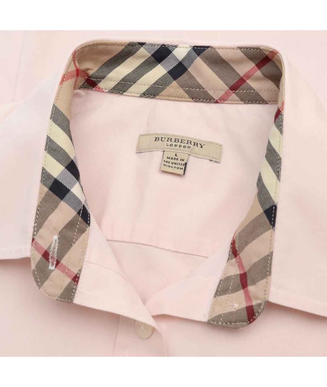 BURBERRY Розовая хлопковая рубашка, фото 4