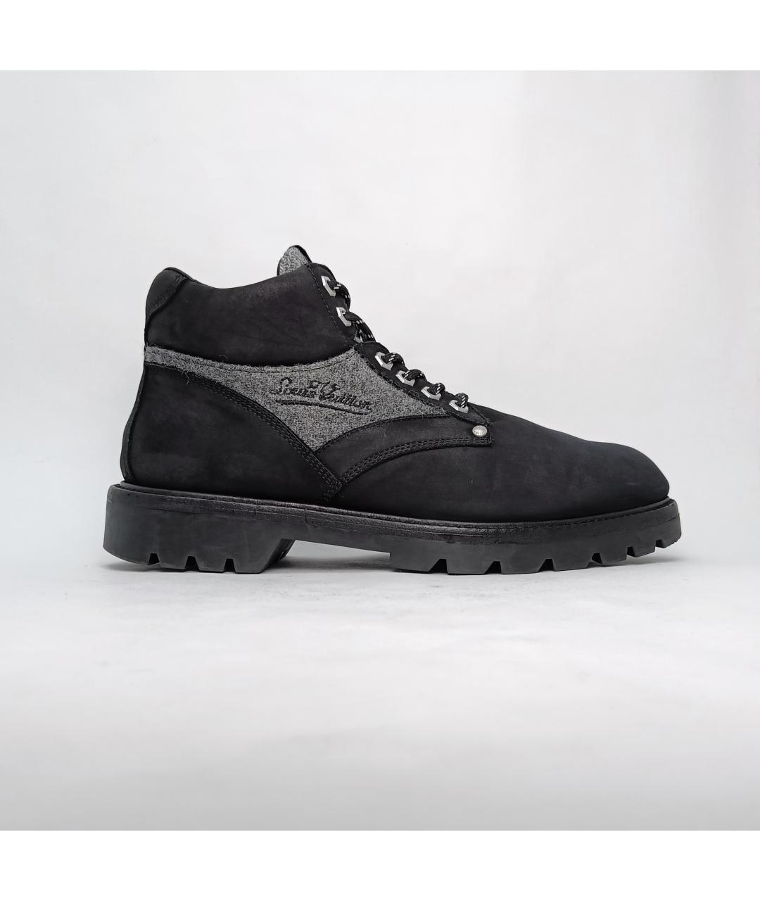 LOUIS VUITTON PRE-OWNED Черные нубуковые высокие ботинки, фото 2