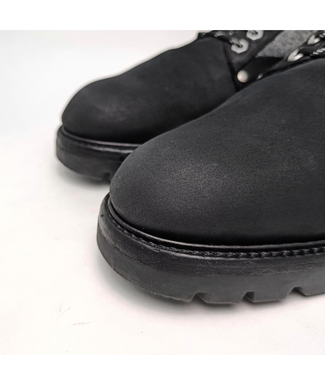LOUIS VUITTON PRE-OWNED Черные нубуковые высокие ботинки, фото 9