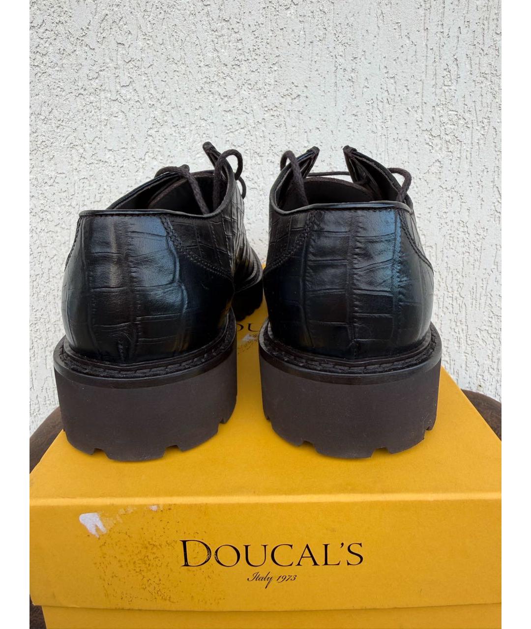 DOUCAL'S Коричневые кожаные низкие ботинки, фото 3
