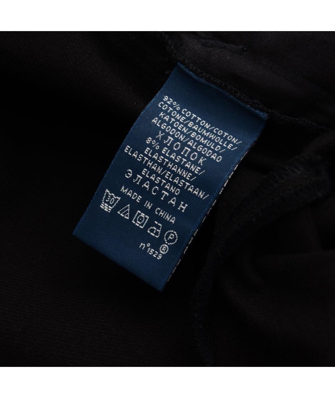 RALPH LAUREN Черные хлопко-эластановые брюки узкие, фото 5