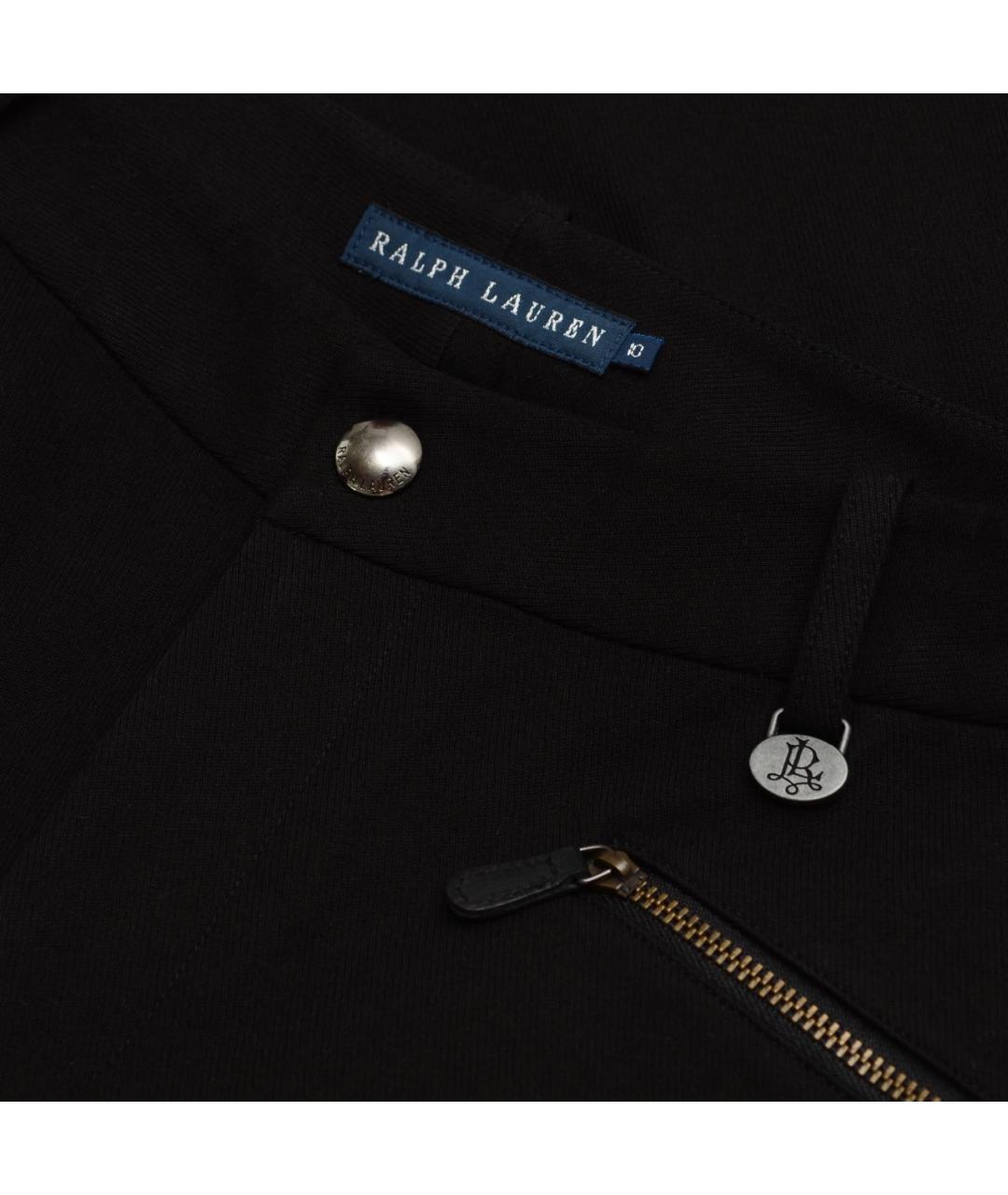 RALPH LAUREN Черные хлопко-эластановые брюки узкие, фото 3