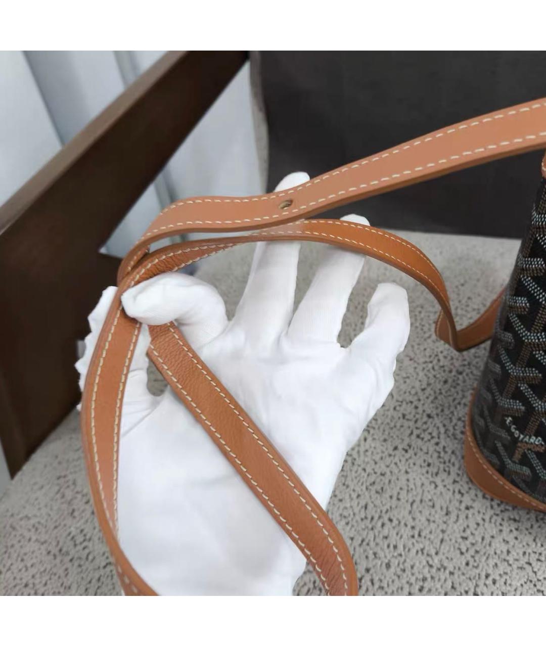 GOYARD Коричневая кожаная сумка тоут, фото 5