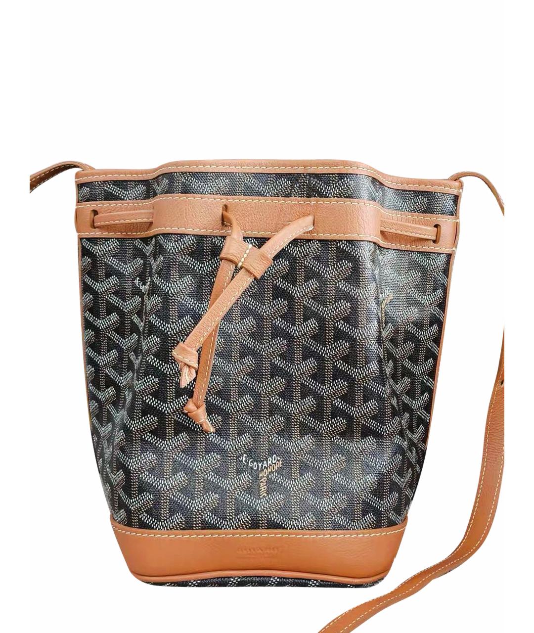 GOYARD Коричневая кожаная сумка тоут, фото 1