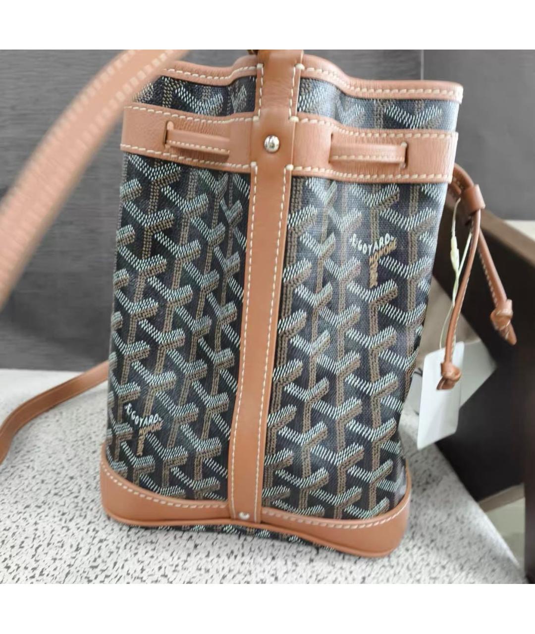 GOYARD Коричневая кожаная сумка тоут, фото 4