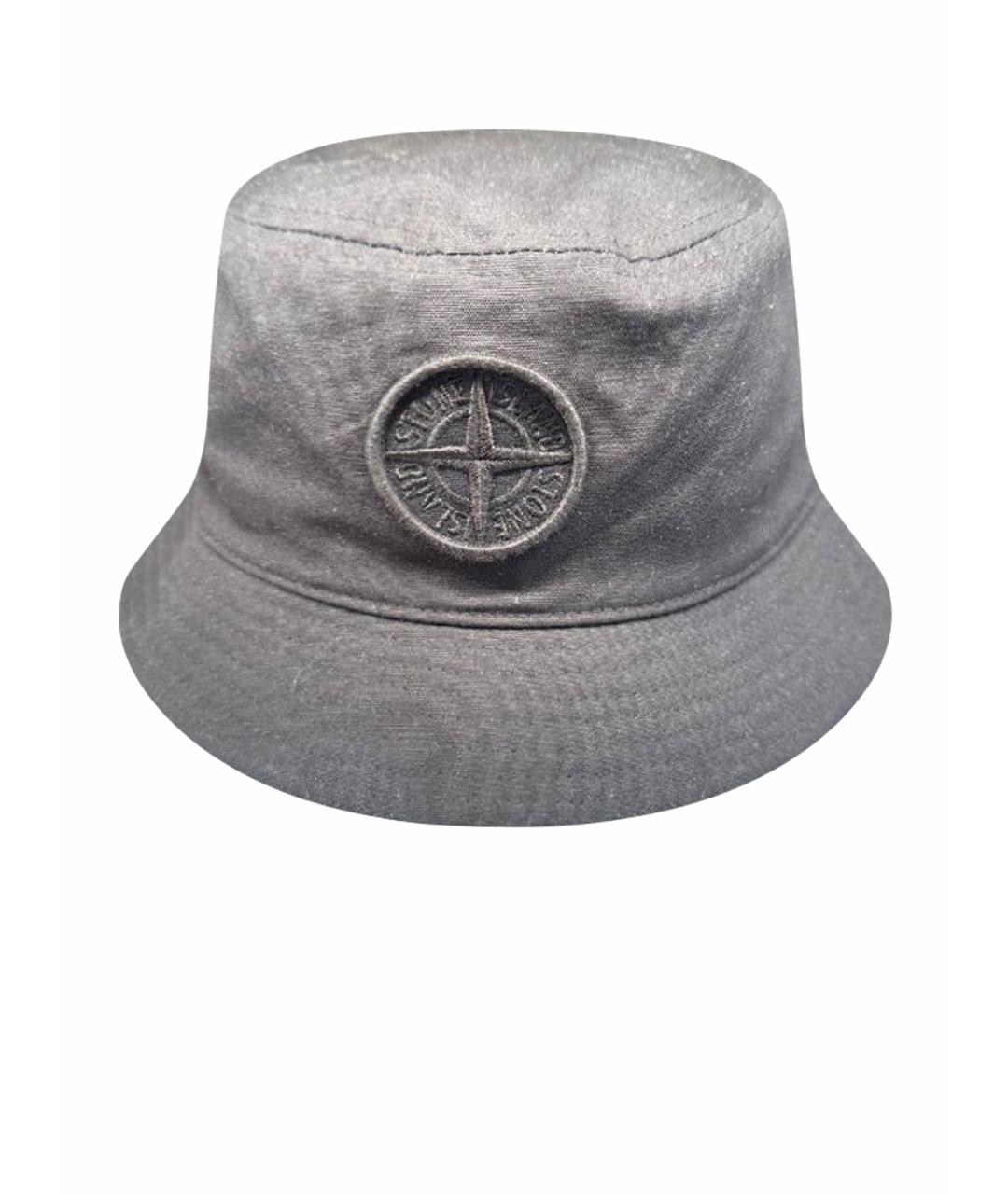 STONE ISLAND Черная хлопковая кепка/бейсболка, фото 1