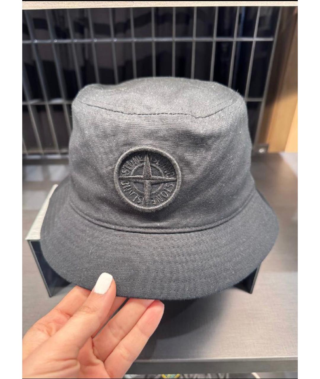 STONE ISLAND Черная хлопковая кепка/бейсболка, фото 4