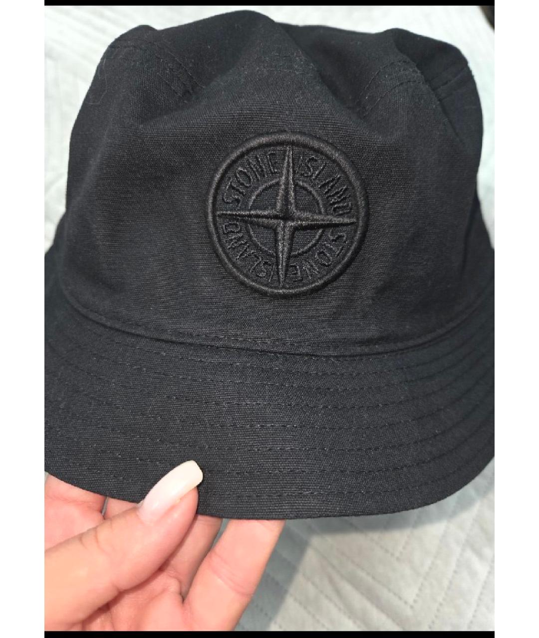 STONE ISLAND Черная хлопковая кепка/бейсболка, фото 2