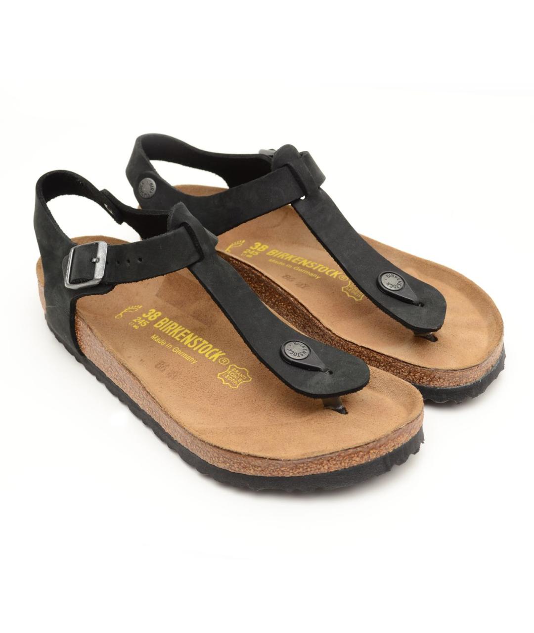 BIRKENSTOCK Черные кожаные сандалии, фото 2