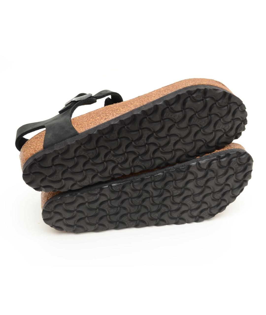 BIRKENSTOCK Черные кожаные сандалии, фото 6
