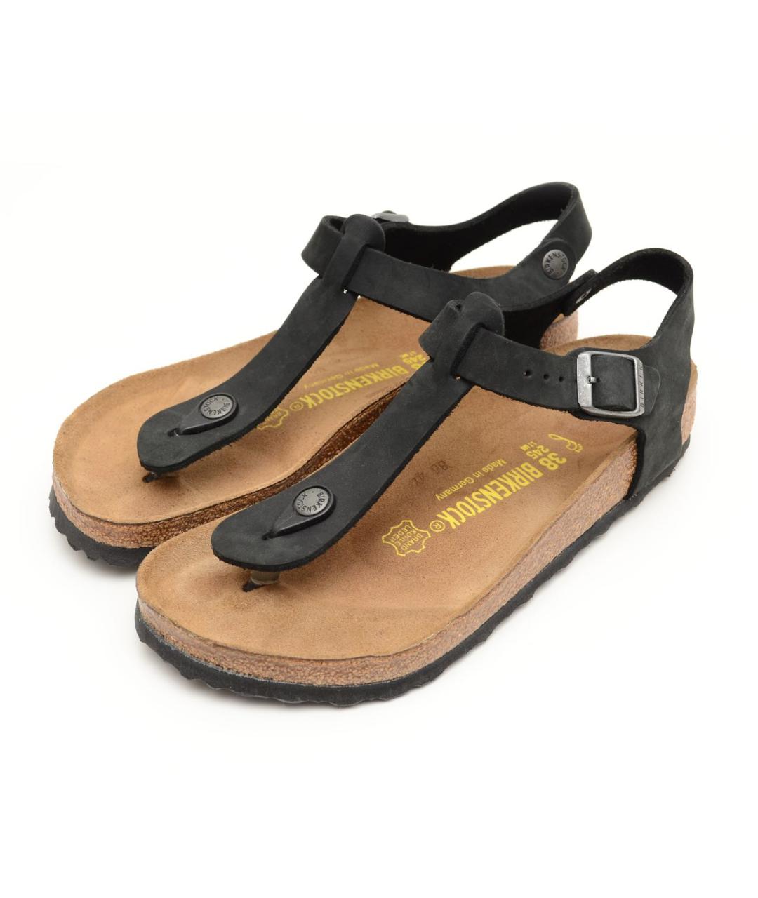 BIRKENSTOCK Черные кожаные сандалии, фото 3