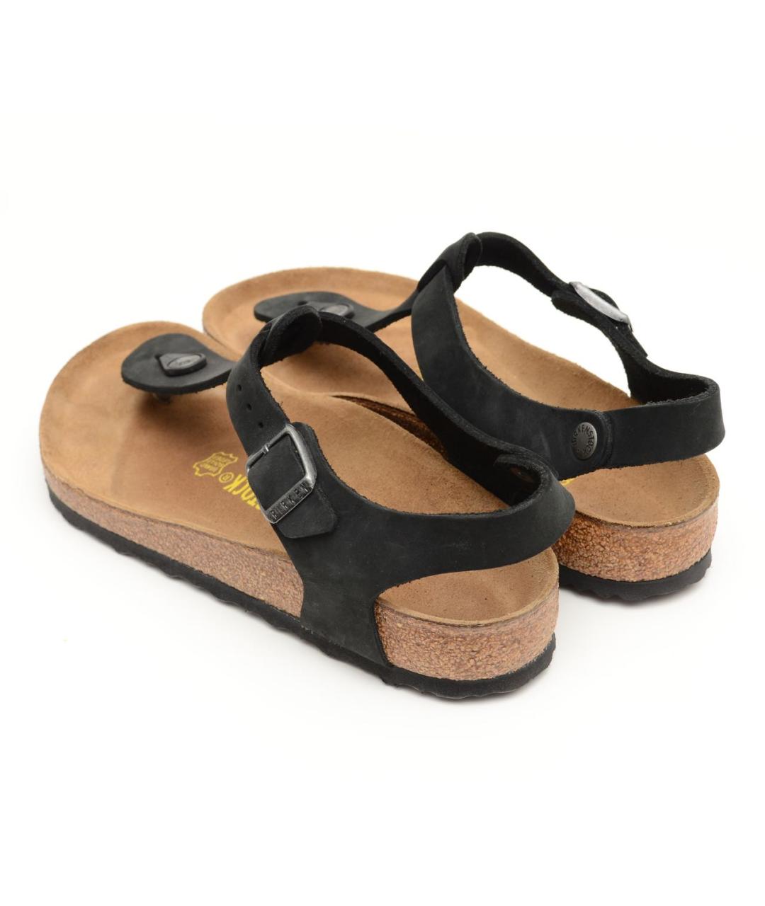 BIRKENSTOCK Черные кожаные сандалии, фото 4