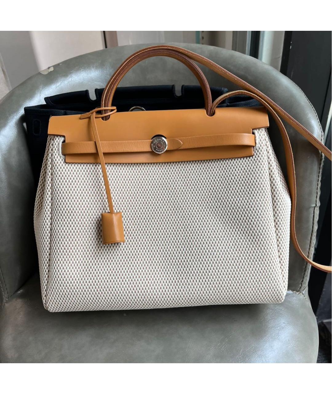 HERMES Коричневая кожаная сумка через плечо, фото 9