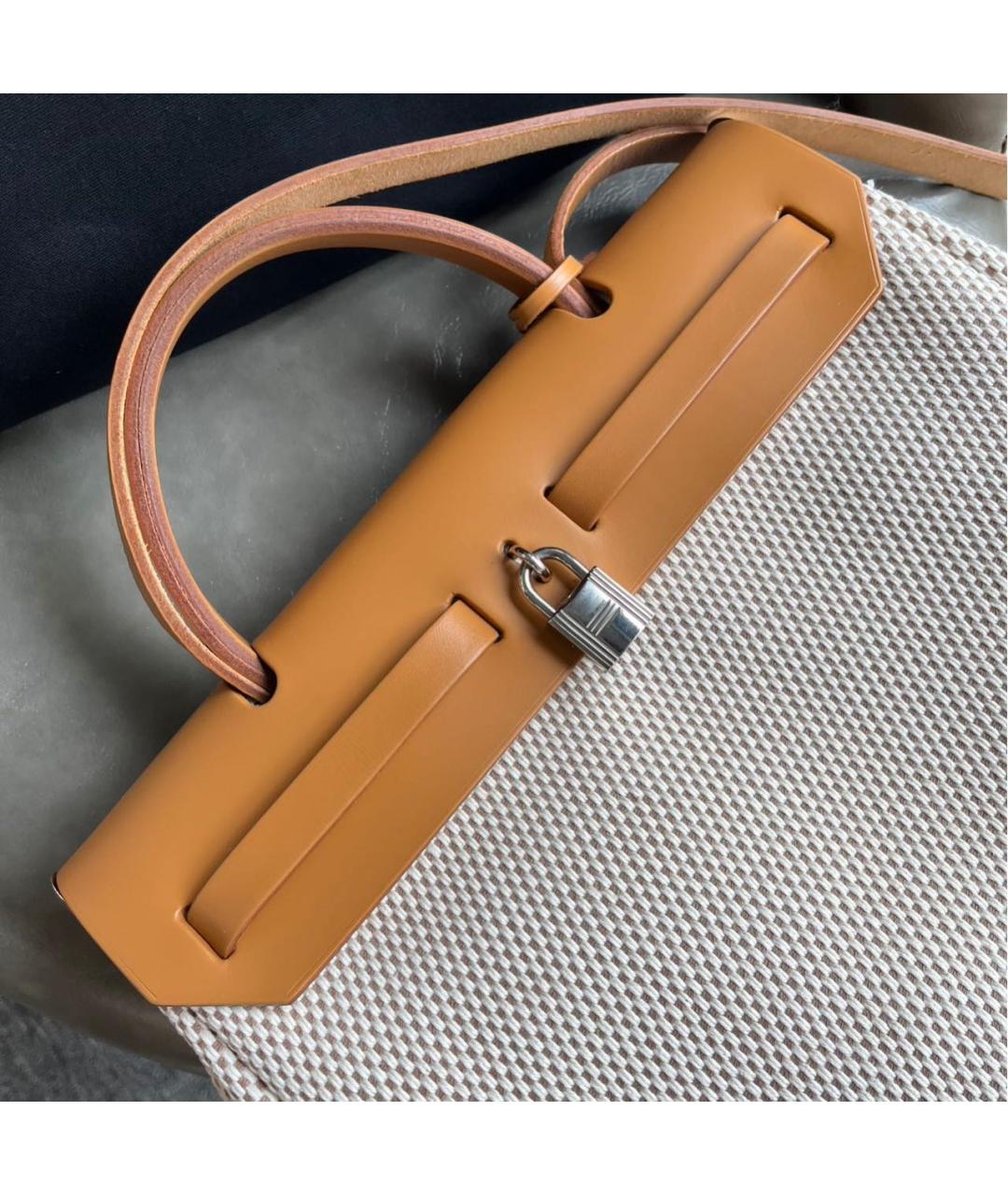 HERMES Коричневая кожаная сумка через плечо, фото 5