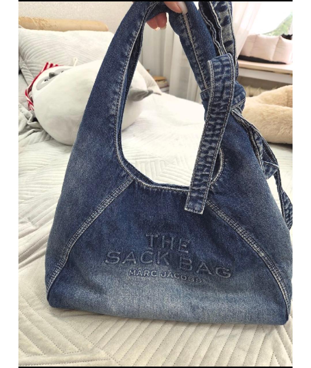 MARC JACOBS Голубая деним сумка тоут, фото 3