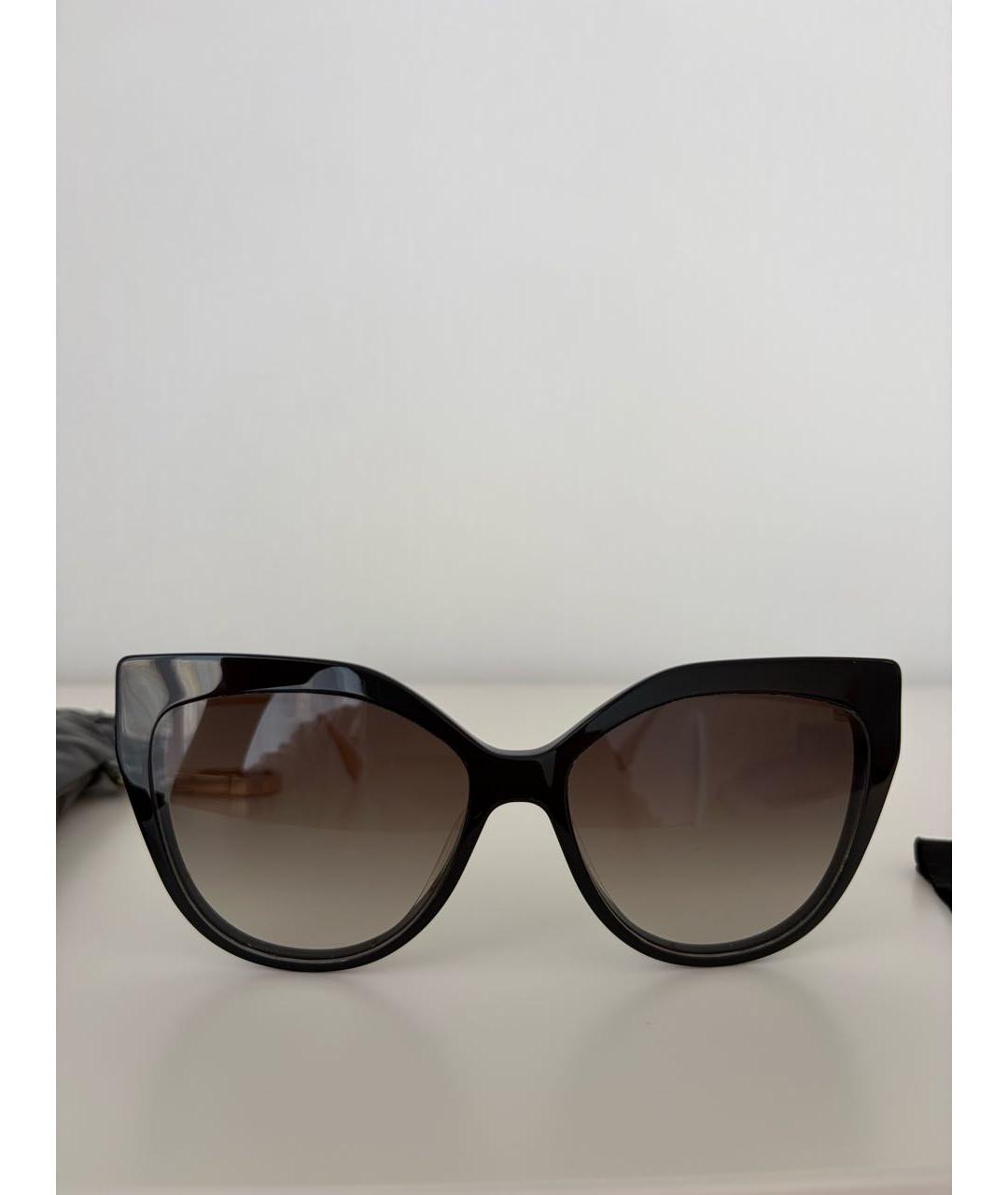 FENDI Черные пластиковые солнцезащитные очки, фото 5