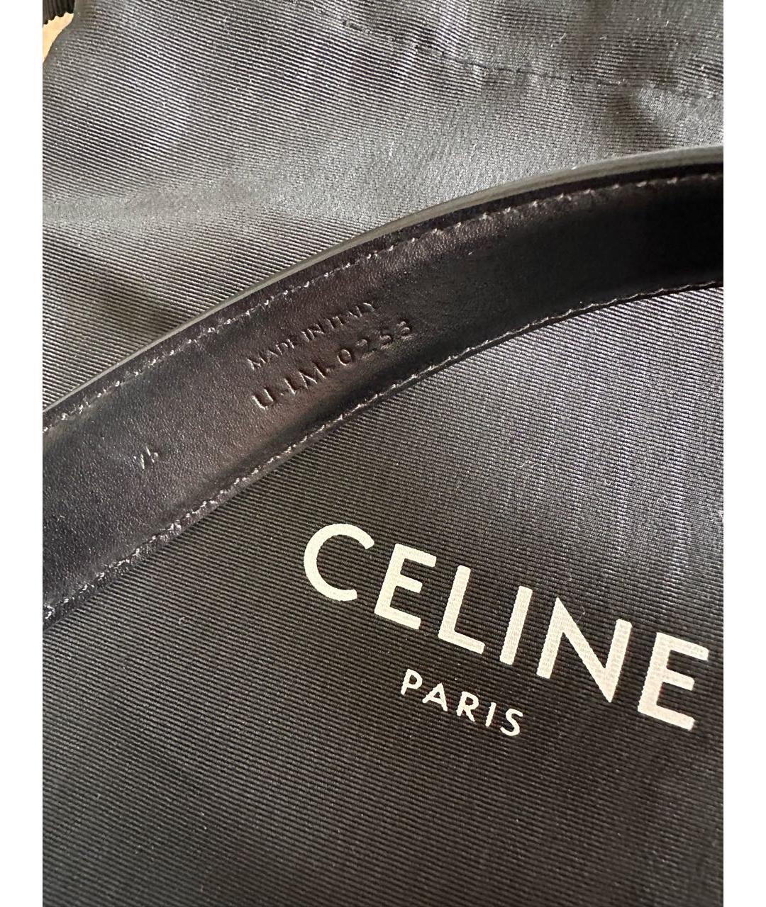 CELINE Черный кожаный ремень, фото 3