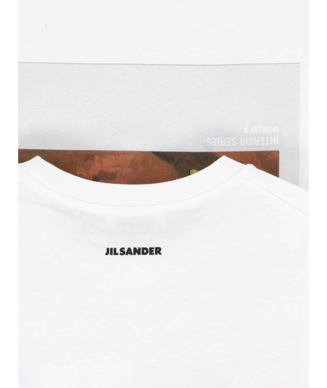 JIL SANDER Белая хлопковая футболка, фото 3