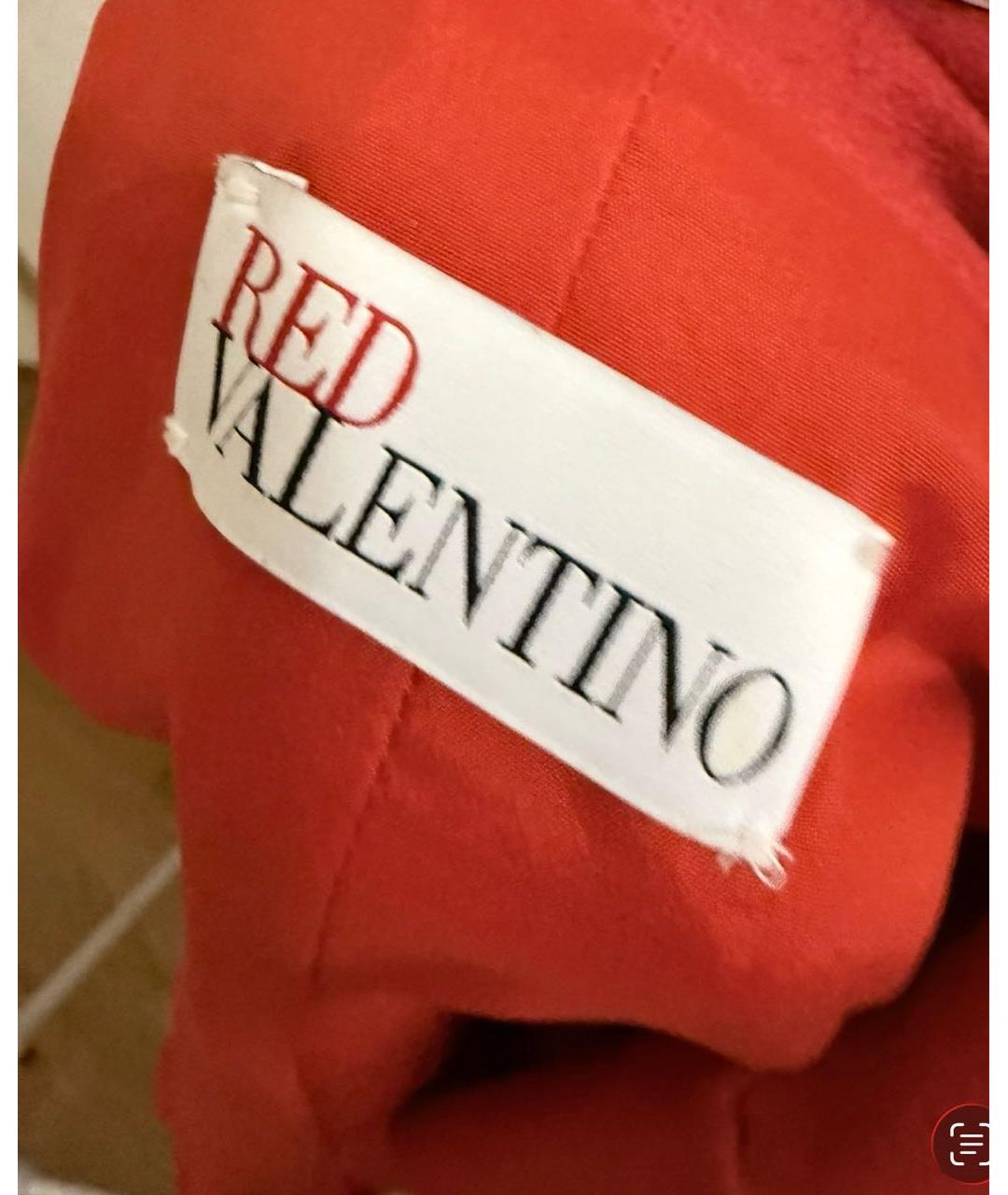 RED VALENTINO Красное шерстяное пальто, фото 3
