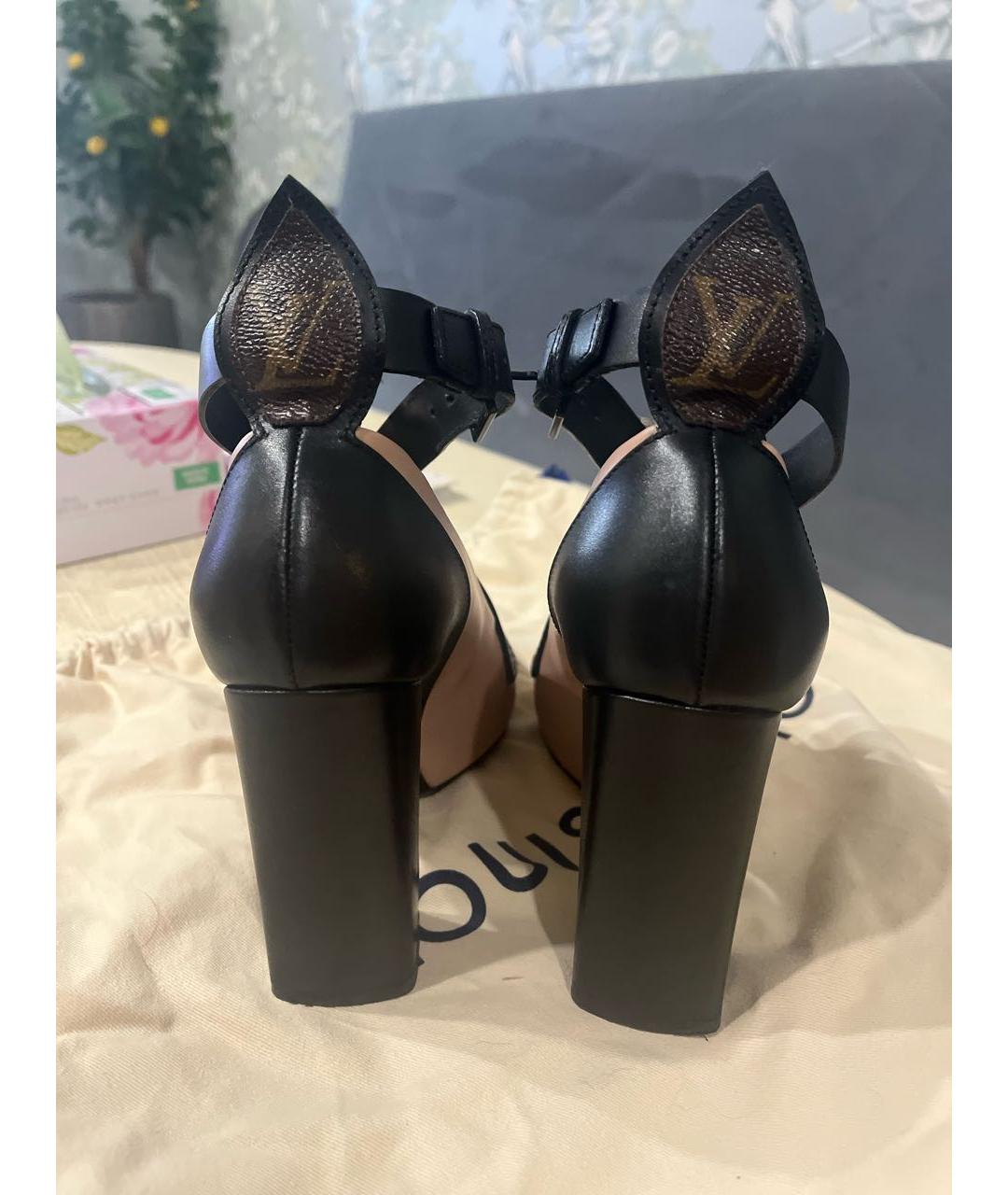 LOUIS VUITTON Розовые кожаные туфли, фото 4
