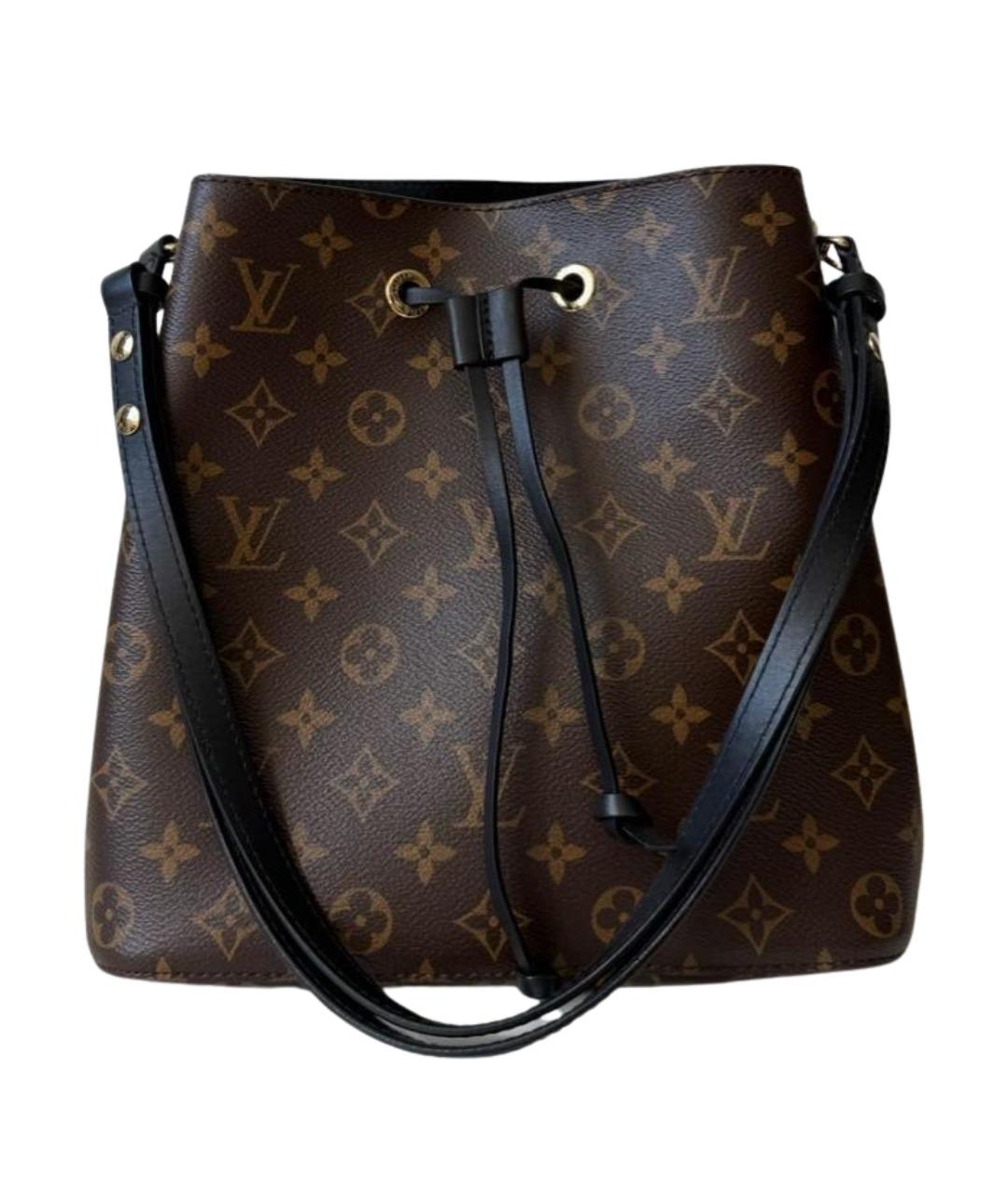 LOUIS VUITTON Коричневая кожаная сумка через плечо, фото 1